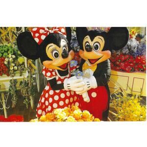 Main Street Flower Market Walt Disney World Minnie & Mickey Postcard Unposted